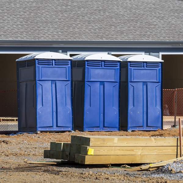 what is the expected delivery and pickup timeframe for the portable toilets in Marchand PA